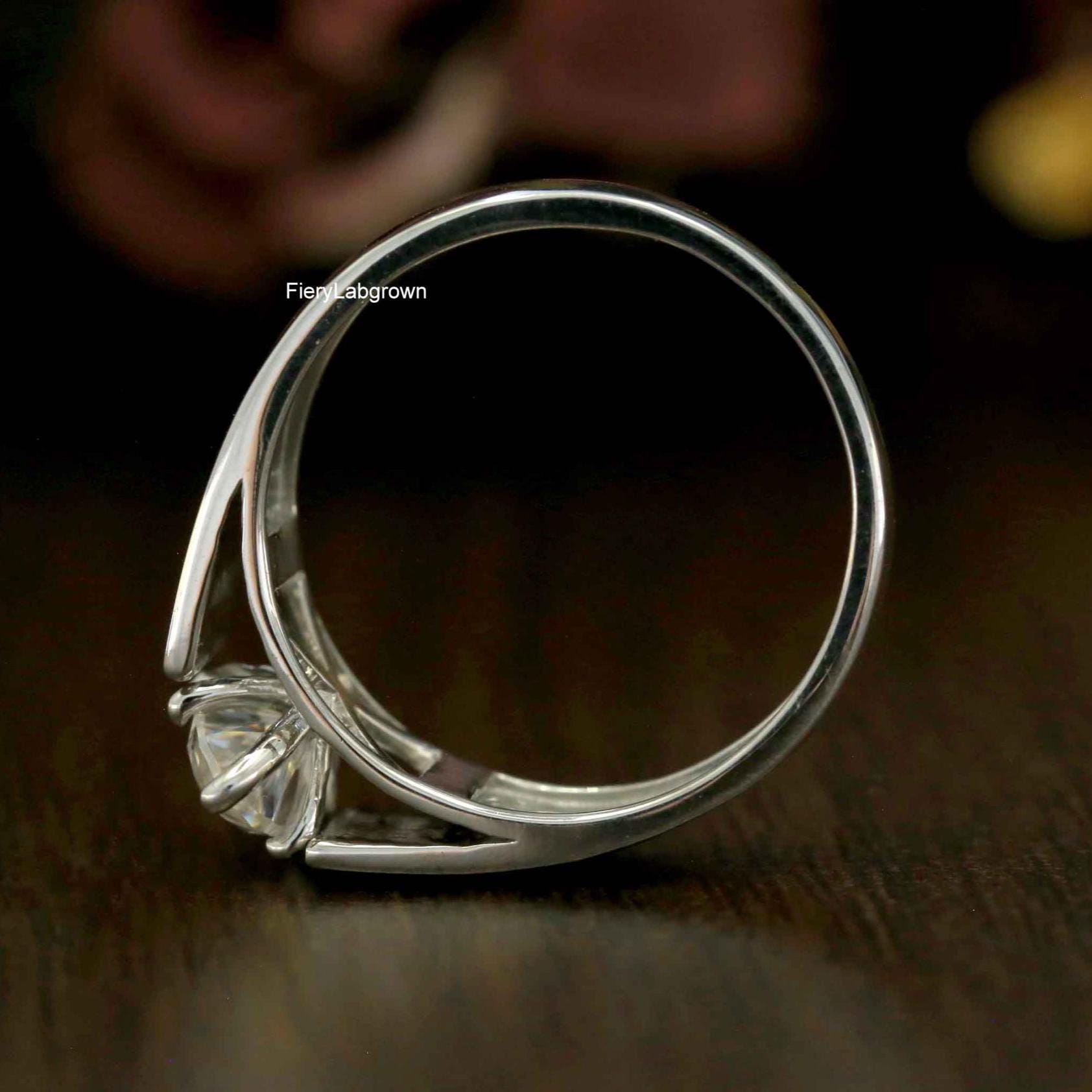 10x5mm Marquise Cut CVD Diamond Engagement Ring | Solitaire Diamond ...