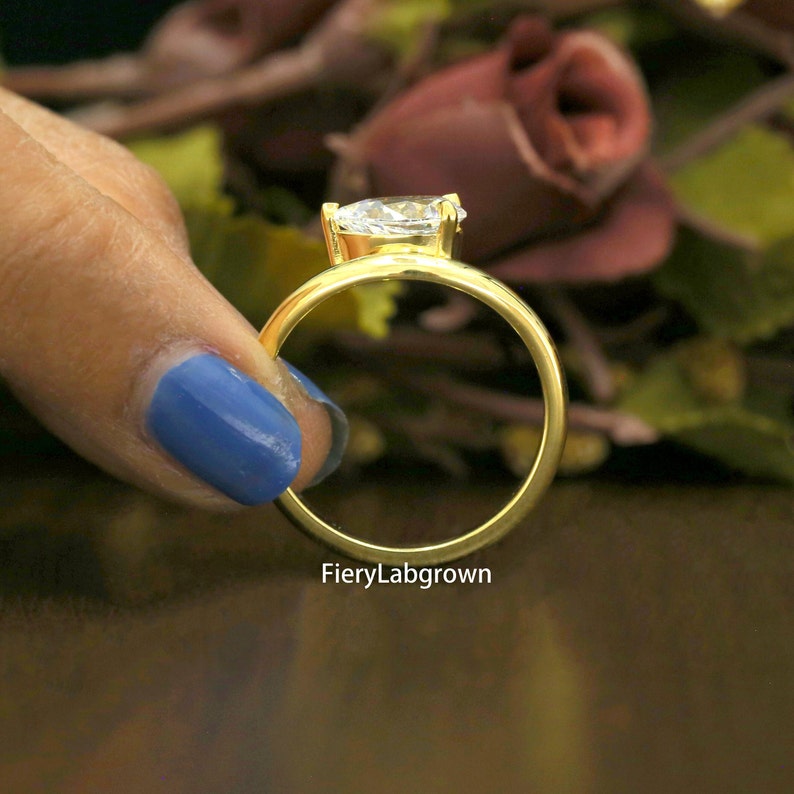 Buy Pear Cut Diamond Solitaire Engagement Ring East to West Set Ring