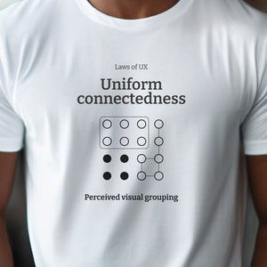 Uniform connectedness, Laws of UX, UX Design T-Shirt , design puns, gift for designer, user experience, graphic designers, UX principles