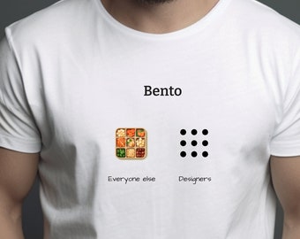 Bento Menu UX Design T-Shirt , funny T-Shirt, design puns, happy tee, gift for designer, user experience, graphic designers, UX T-shirt