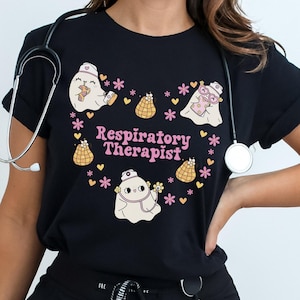 Respiratory Therapist Halloween Shirt, Spooky RT Tshirt, Fall Respiratory Therapy Crew, Pumpkin Pulmonology Gift, Pulmonologist T-Shirt