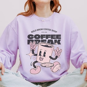 Vintage Coffee Sweatshirt, Retro Coffee Sweatshirt, Coffee lover gift, Vintage Sweatshirt, Trendy Retro Sweatshirt, Espresso Sweatshirt