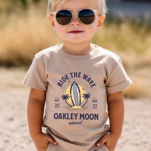 Ride the Wave Toddler Shirt Surfing Toddler T-shirt Surfer Kids Shirt Toddler Boy Beach Shirt Kids Surfboard Tee Matching Vacation Shirt