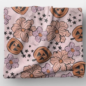 Coquette Pumpkin Blanket Pink Halloween Throw Halloween Room Decor Gift Cozy Halloween Dorm Decor Cute Halloween Gift Halloween Blanket