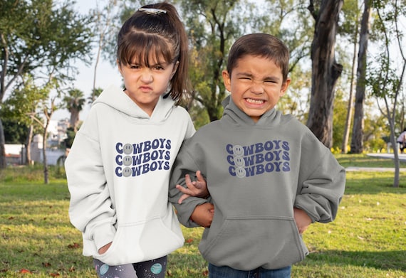 Cowboys Youth Hooded Sweatshirt Kids Cowboys Hoodie Girls