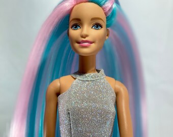 Custom OOAK Barbie Doll- “Cotton Candy”