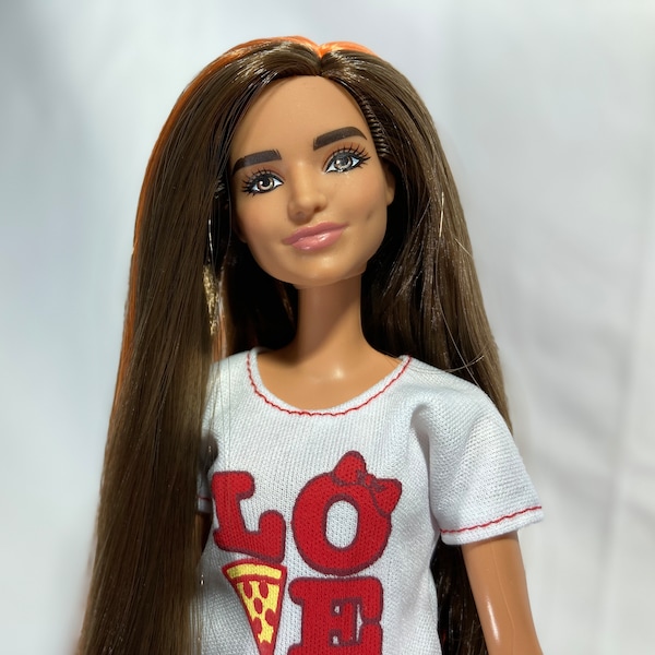 OOAK Barbie Doll w/ Brown & Orange Hair
