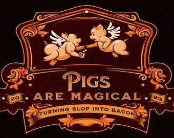 The "Magic Pigs" PIY (Print It Yourself) Digital Downloadable File-All Common Sizes Included