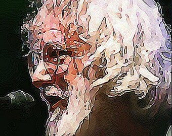 Jerry Garcia Water Color PIY (Print It Yourself) Digital Downloadable File-All Common Sizes Included