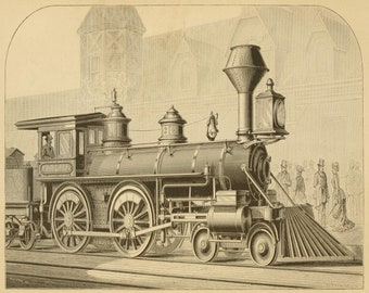 The "Steam Loco" PIY (Print It Yourself) Digital Downloadable File-All Common Sizes Included