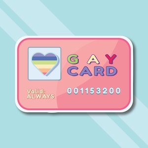 LGBTQ Gay Card Sticker | LGBTQ Sticker |  Pride Sticker Decal | Vinyl Sticker