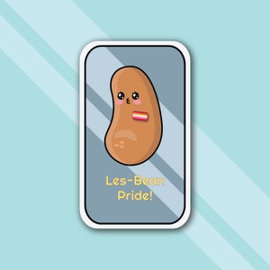 Les-Bean Sticker | LGBTQ Sticker |  Lesbian Sticker | Lesbian Pride Sticker | Funny Sticker | Pride Sticker Decal | Vinyl Sticker