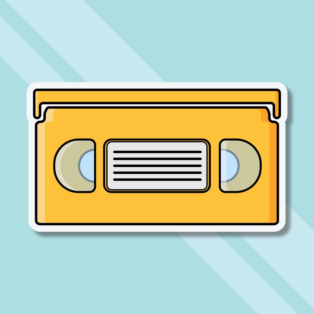 VHS Sticker | Retro Sticker Decal | Vinyl Sticker | Handmade Sticker ...