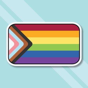 LGBTQ Progress Pride Flag Sticker | LGBTQ Sticker |  Pride Sticker Decal | Vinyl Sticker