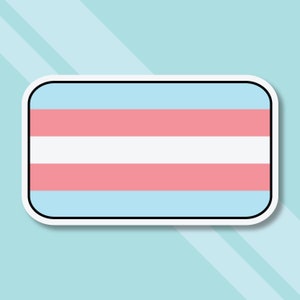 Trans Pride Flag Sticker | LGBTQ Sticker |  Pride Sticker Decal | Vinyl Sticker