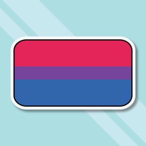 Bi Pride Flag Sticker | LGBTQ Sticker |  Pride Sticker Decal | Vinyl Sticker
