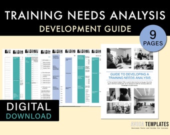 Trainingsbedarfsanalyse. Perfekter Ratgeber für L&D-Manager und -Berater. Schritt-für-Schritt-Anleitung. PDF A4 und US Letter Größen.