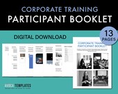 Corporate Training Workbook Template, Printable and Editable (PDF and Word)