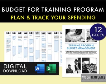 Corporate Training Budget Template (Digital Download)
