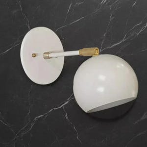 Italian Brass Mid-Century Modern Flush Mount Wall Sconce – 1950s Sputnik Style Light Fixture