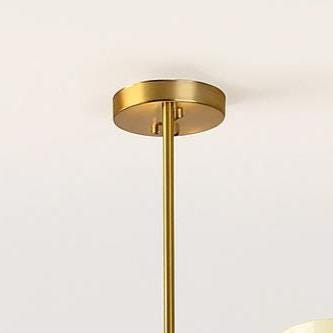 ミッドセンチュリー・スプートニク・シャンデリア：真鍮製イタリアン