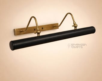 Modern Picture Light The Art Display Adjustable Italian Mid-Century Handmade Black colored Brass Wall Sconce For Display and Decor