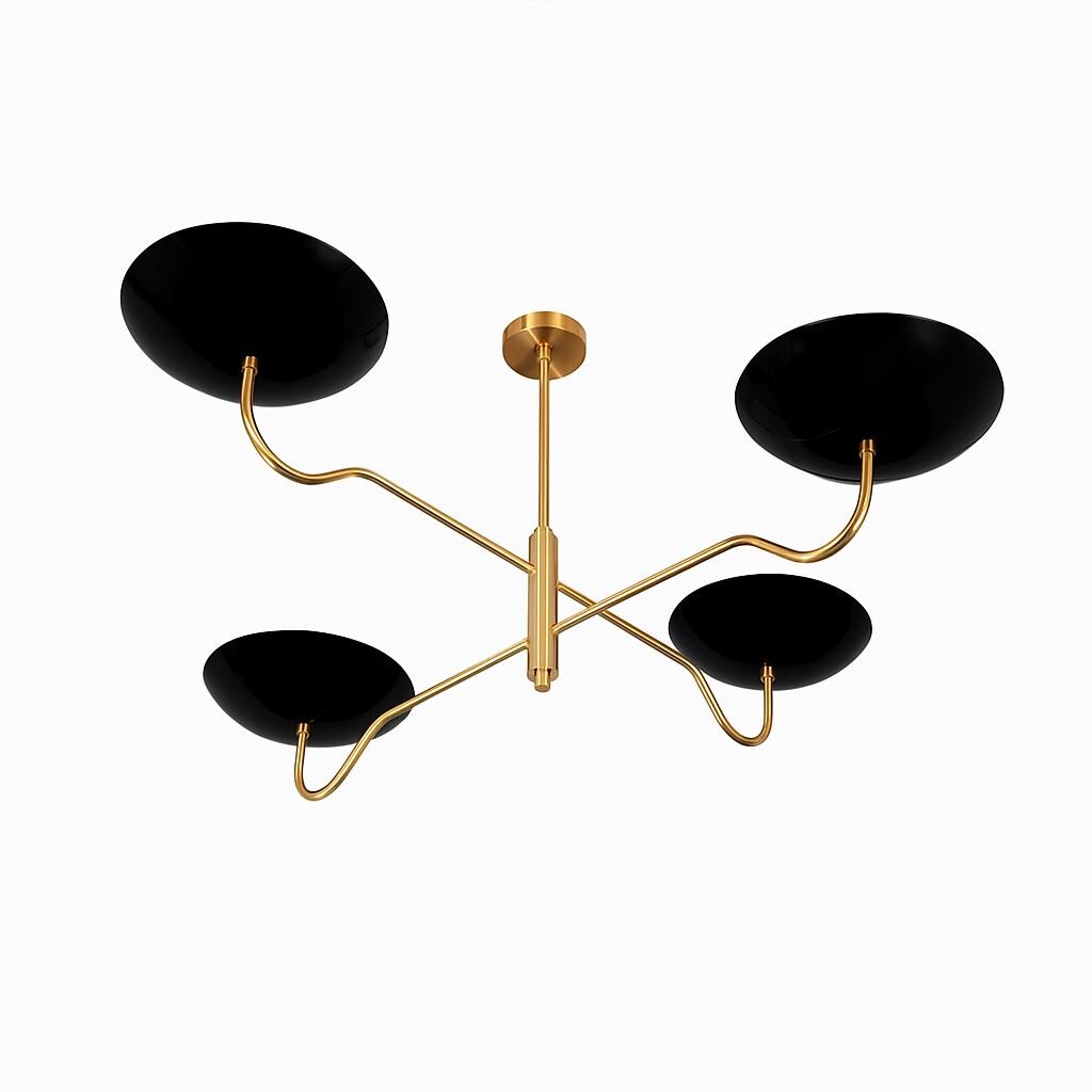 スティルノヴォ イタリア製真鍮シャンデリア – 1950年代ミッド