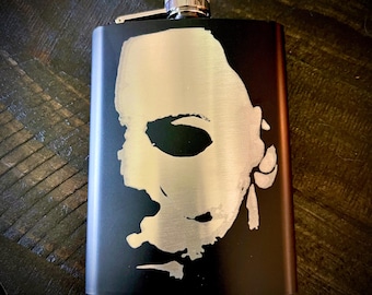Flask - Michael Myers 8oz (includes funnel) Stainless Steel Halloween