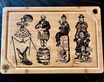 Cutting Board - Haunted Stretching Portraits Charcuterie Board