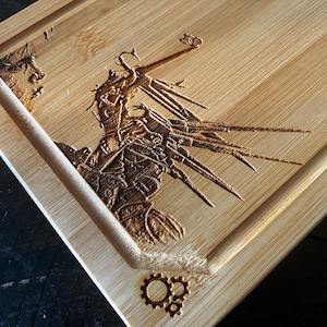 Cutting / Charcuterie Board - Edward Scissorhands Engraved on Bamboo