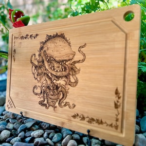 Cutting & Charcuterie Board - Little Shop of Horrors Audrey II Feed Me