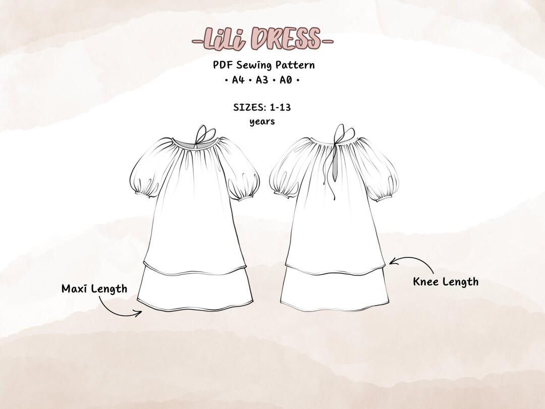 Smock Dress Pattern, Baby Dress Pattern, Linen Dress Pattern, Easy ...
