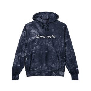 STEM Women Tie Dye Hoodie | Embroidered Science Tech Design