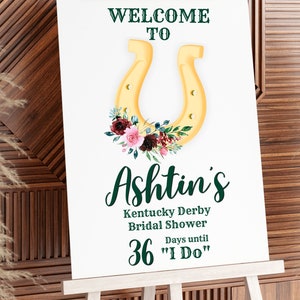 Kentucky Derby Bridal Shower Welcome Sign, Bridal Shower Welcome Sign, Welcome Sign, Bridal Shower, Shower welcome sign, Kentucky Derby