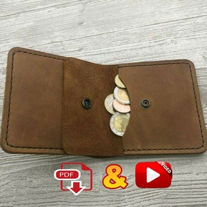 Leather wallet / purse / wallet N1 PDF sewing pattern (A4) and video instructions