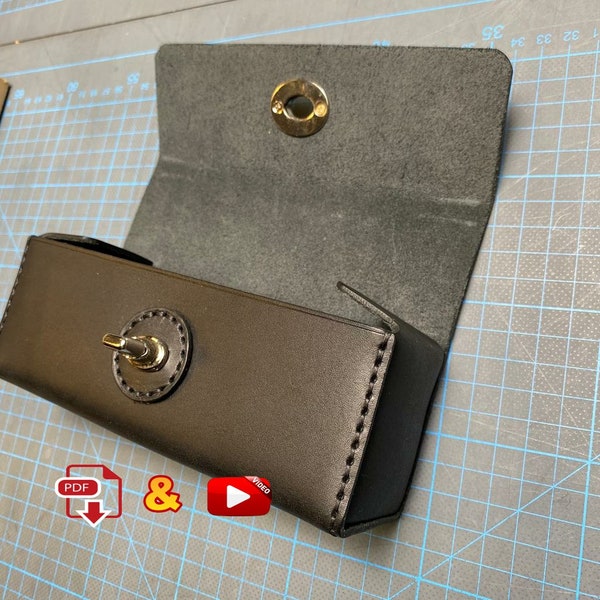 Leather Jewelry Box / Glasses Case / Glasses Box / Treasure Box / Treasure Box x2 PDF sewing pattern (A4) and video instructions