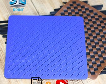 DIY Leather Weaving base Pattern STL for 3D Printing, Printable Hand Strap Template Model for Weaving leather clutch base Digital Template