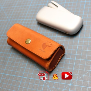 Leather case for Iqos / Leather Case for Iqos / Iqos Box x2 PDF sewing pattern (A4) and video instructions