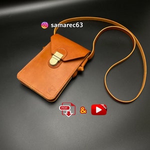 Leather shoulder bag / belt bag / belly bag / crossbody bag spider / PDF sewing pattern (A4) and video instructions