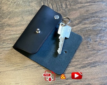 Leather key case / keychain frog / PDF pattern (A4) and video instructions