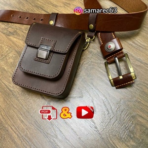 Leder Gürteltasche Bauchtasche / Belt Bag 911 mini  /   PDF Schnittmuster (A4) und Videoanleitung