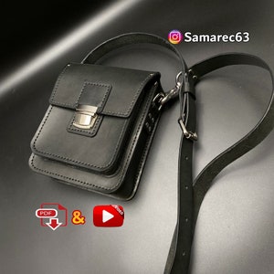Leather shoulder bag / messenger bag 911 / PDF sewing pattern (A4) and video instructions