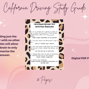 DMV California Klasse C Studiegids Schriftelijk examen rijbewijs met antwoorden - Cheetah