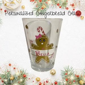 Personalized Gingerbread Glass