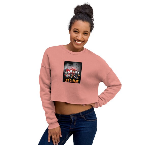 Spooky Friends Halloween Crop Sweatshirt - Etsy