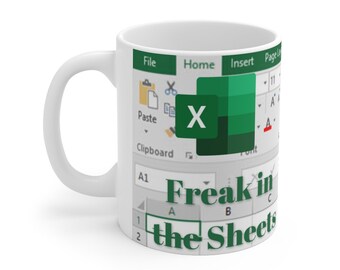 Funny Joke Mug Office Humor Freak in the Sheets