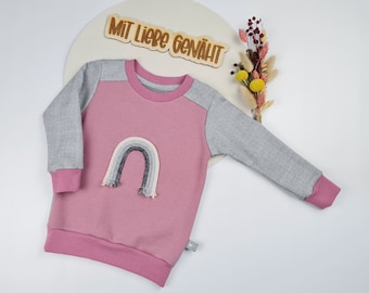 Sweater | Gr. 80/86 | Pullover | Sweatshirt | Mädchen | Kinder | Regenbogen | Rainbow