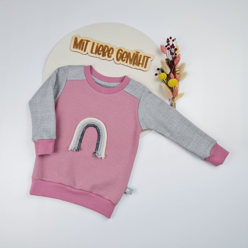 Sweater Gr. 80/86 Pullover Sweatshirt Mädchen Kinder Regenbogen Rainbow image 1