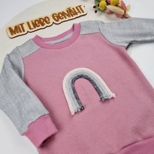 Sweater Gr. 80/86 Pullover Sweatshirt Mädchen Kinder Regenbogen Rainbow image 3