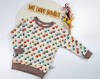 Sweater | Gr. 80 | Pullover | Sweatshirt | Jungen | Kinder | Retro Cars